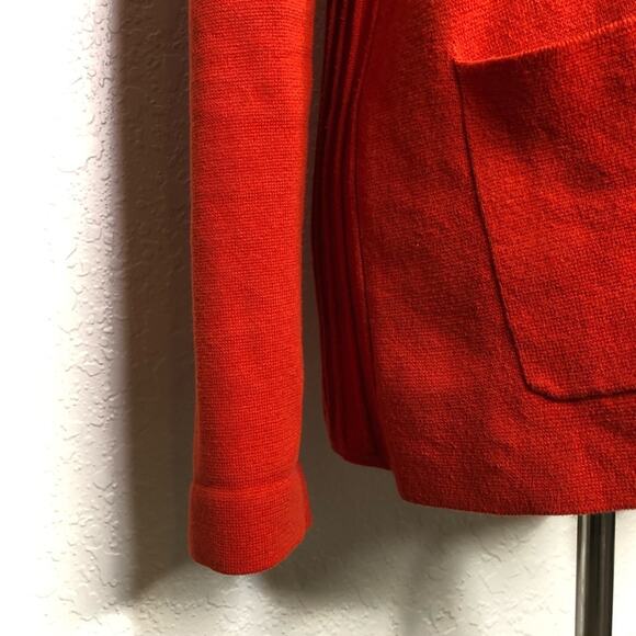 Cabi Passage red mixed ribbed knit snap front v neck cardigan size Medium #3888 - Picture 5 of 14